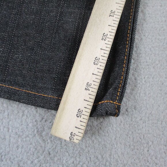 RMC Wave Jeans Mens 30 Tall 35" Inseam Black Embroidered Logo Flower Red Monkey - Picture 10 of 13